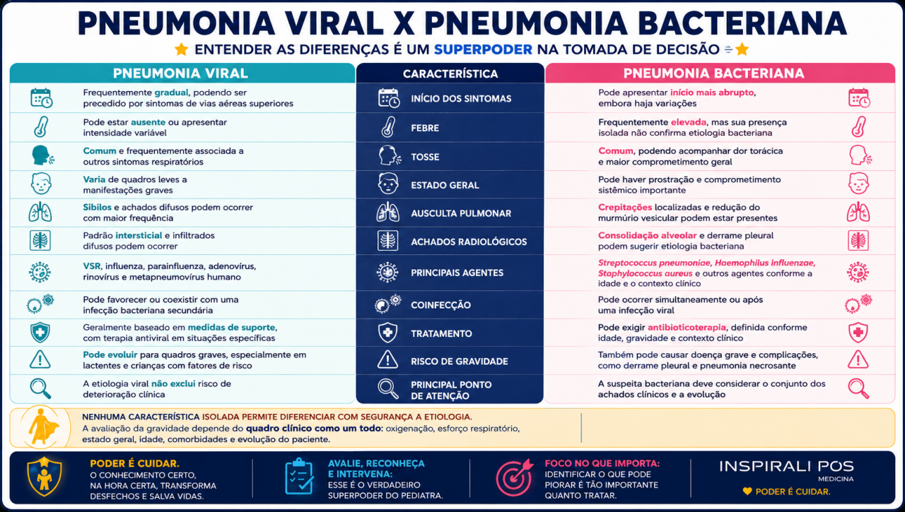 pneumonia viral x pneumonia bacteriana
